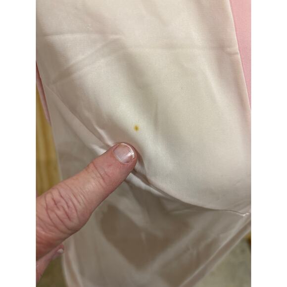 Vtg Pink Sleepwear Set Nightgown & housecoat Soft Pastel 1960 Style shadow line - Picture 7 of 8